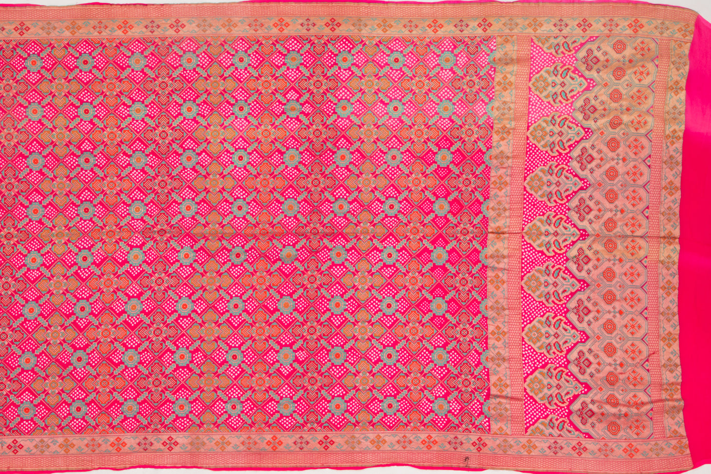 Banarasi Georgette Bandhani Pink Dupatta