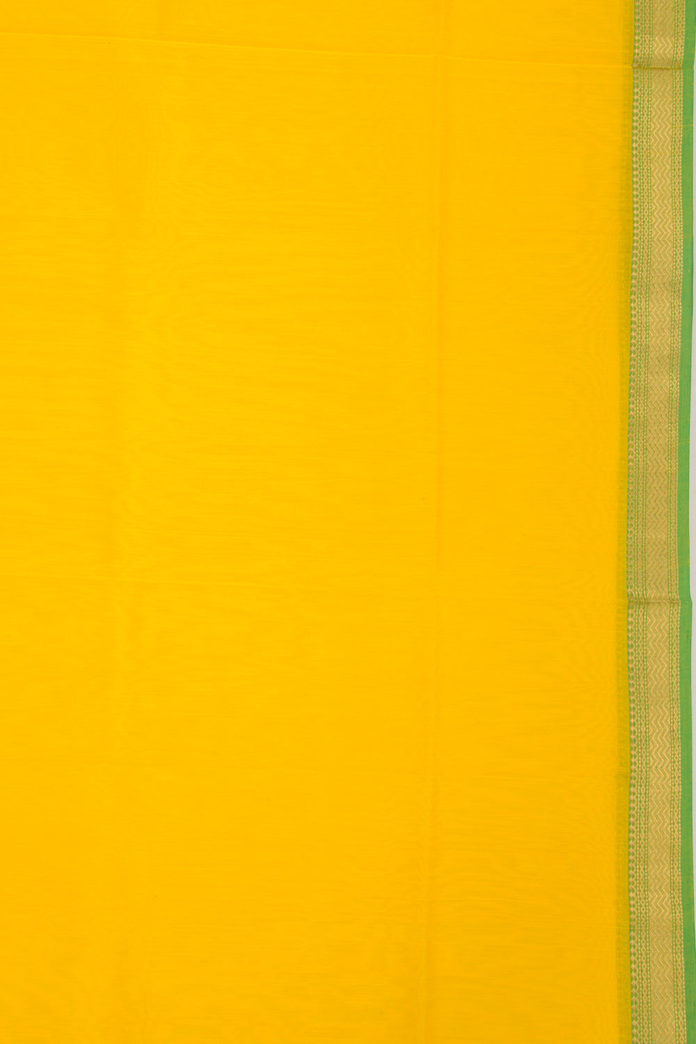 Maheshwari Cotton Plain Yellow Saree