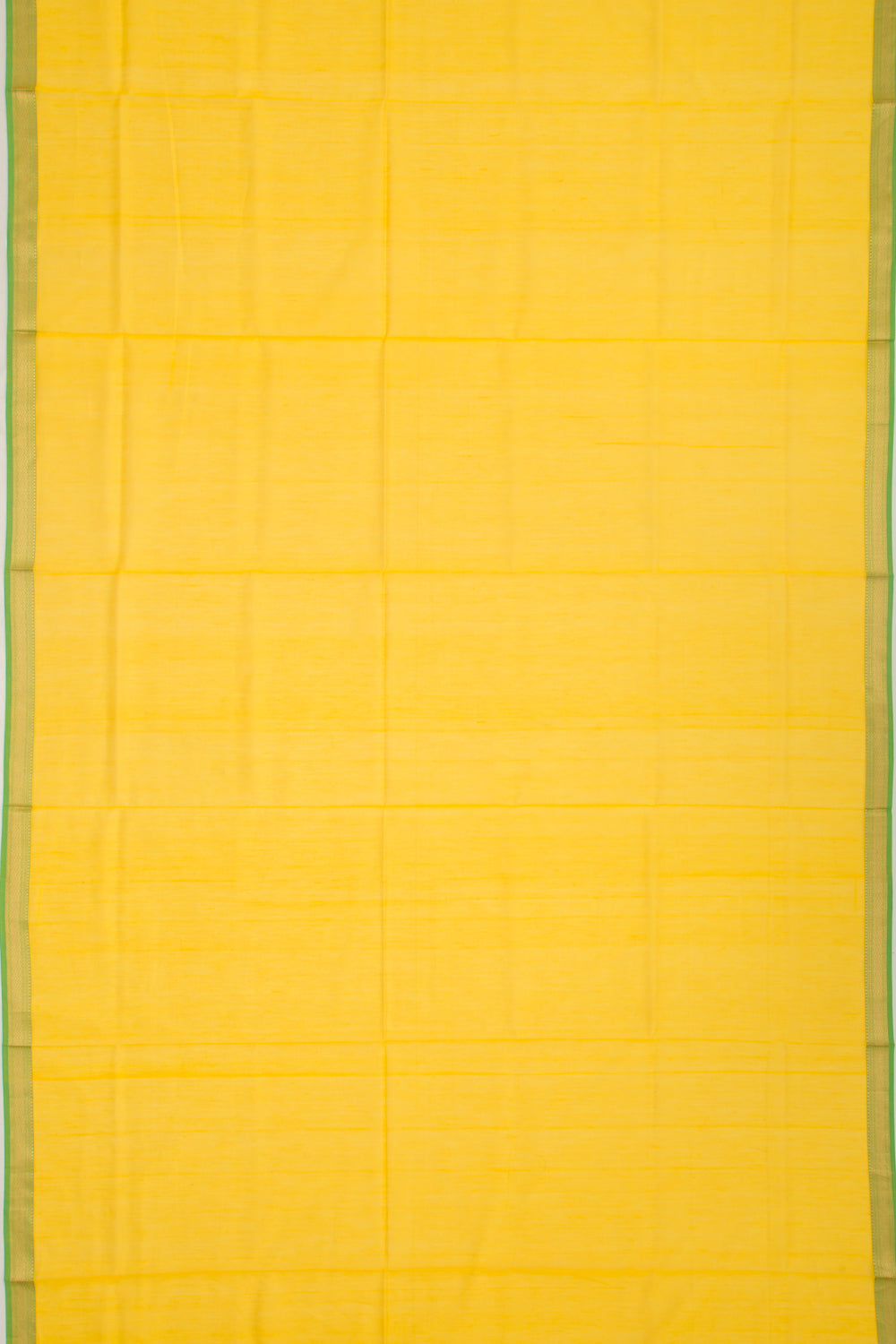 Maheshwari Cotton Plain Yellow Saree