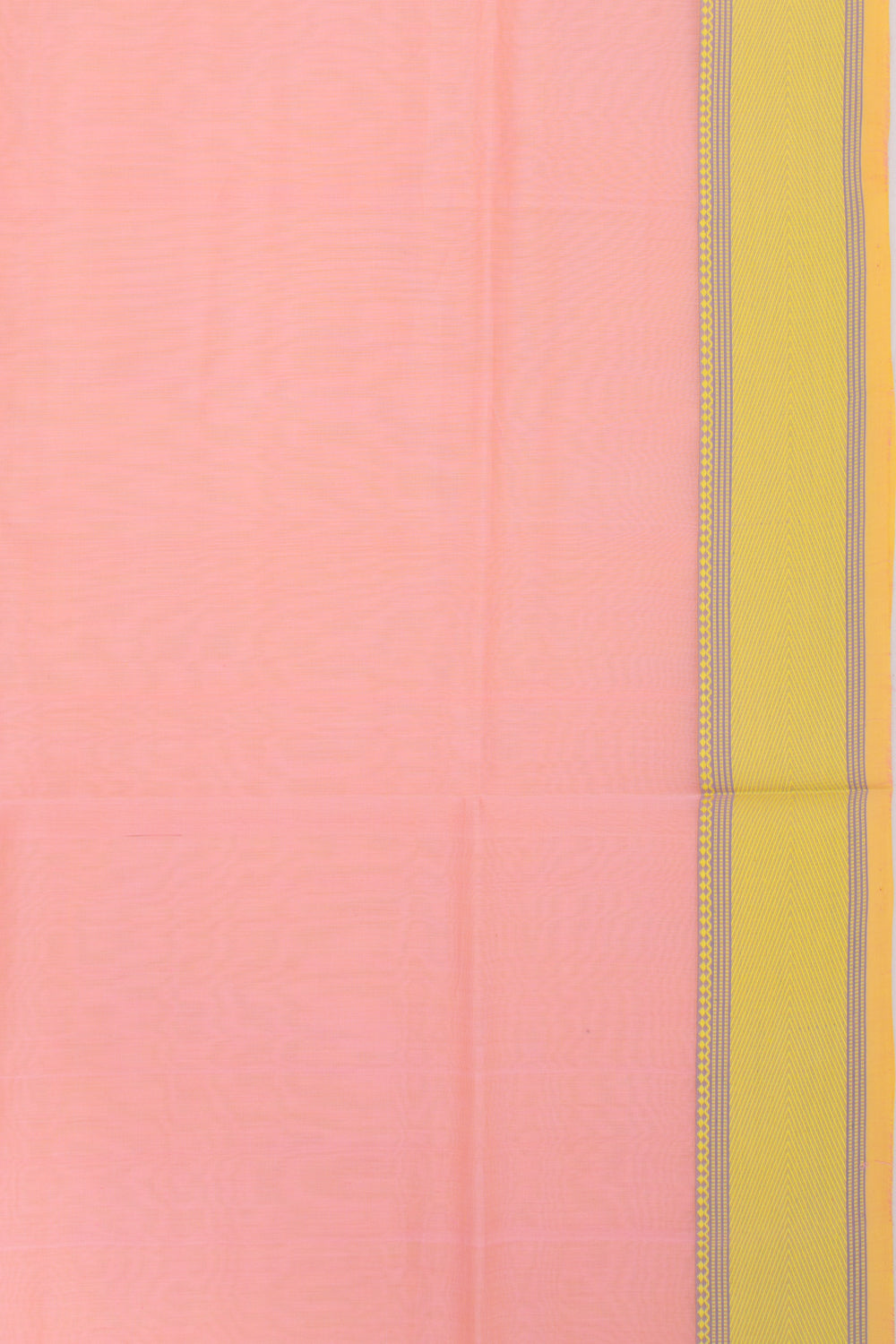 Maheshwari Cotton Plain Peach Saree