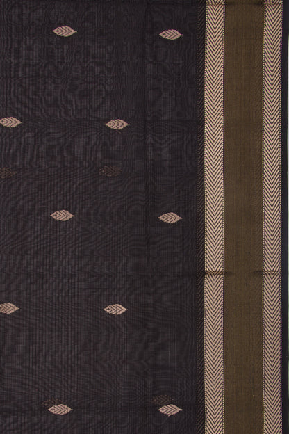 Maheshwari Cotton Butta Black Saree