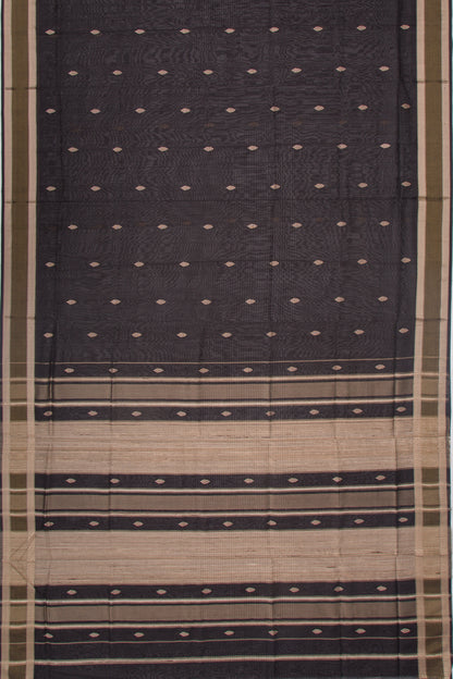 Maheshwari Cotton Butta Black Saree