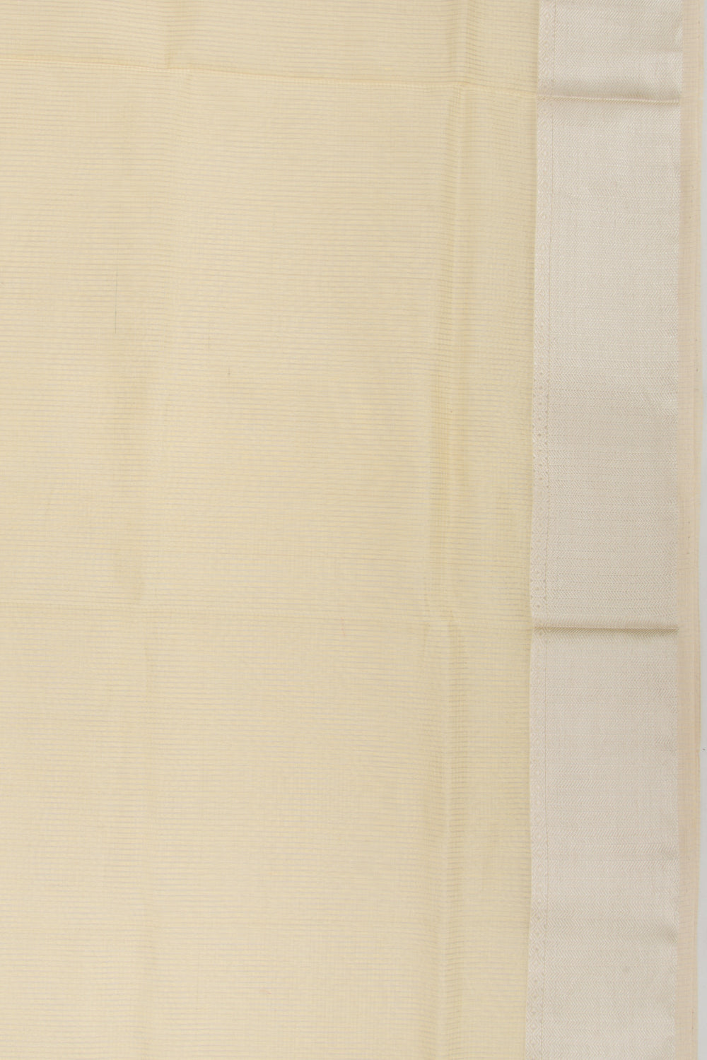 Maheshwari Cotton Checks Cream Saree