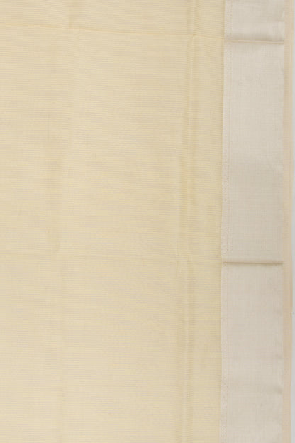 Maheshwari Cotton Checks Cream Saree