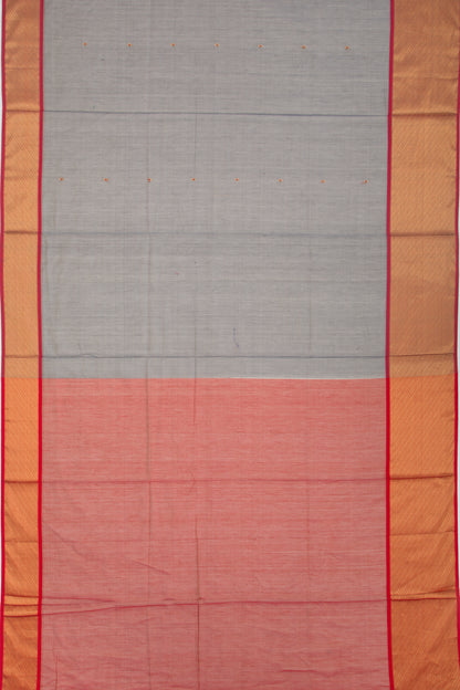 Maheshwari Cotton Tissue Butta Dark Blue Saree