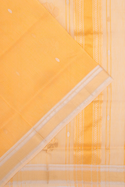Maheshwari Cotton Butta Orange Saree