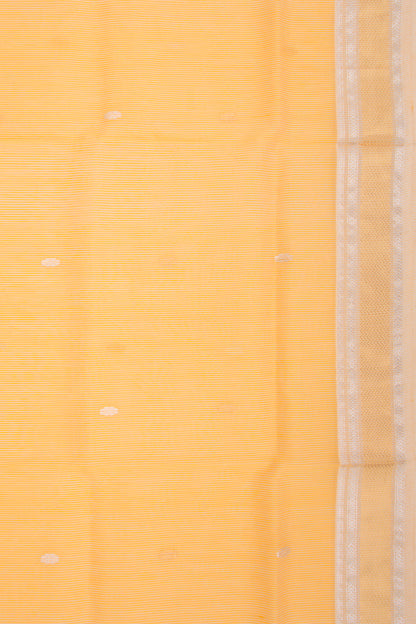 Maheshwari Cotton Butta Orange Saree