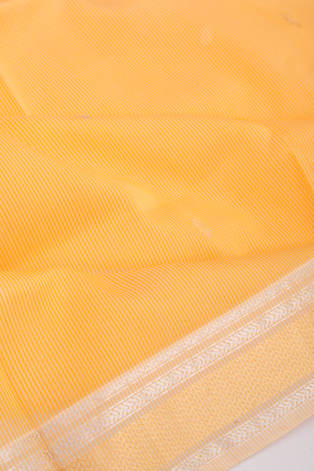 Maheshwari Cotton Butta Orange Saree