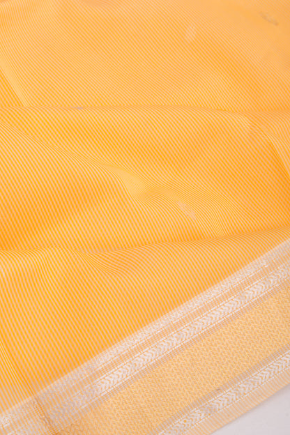 Maheshwari Cotton Butta Orange Saree