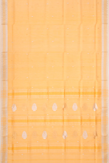 Maheshwari Cotton Butta Orange Saree