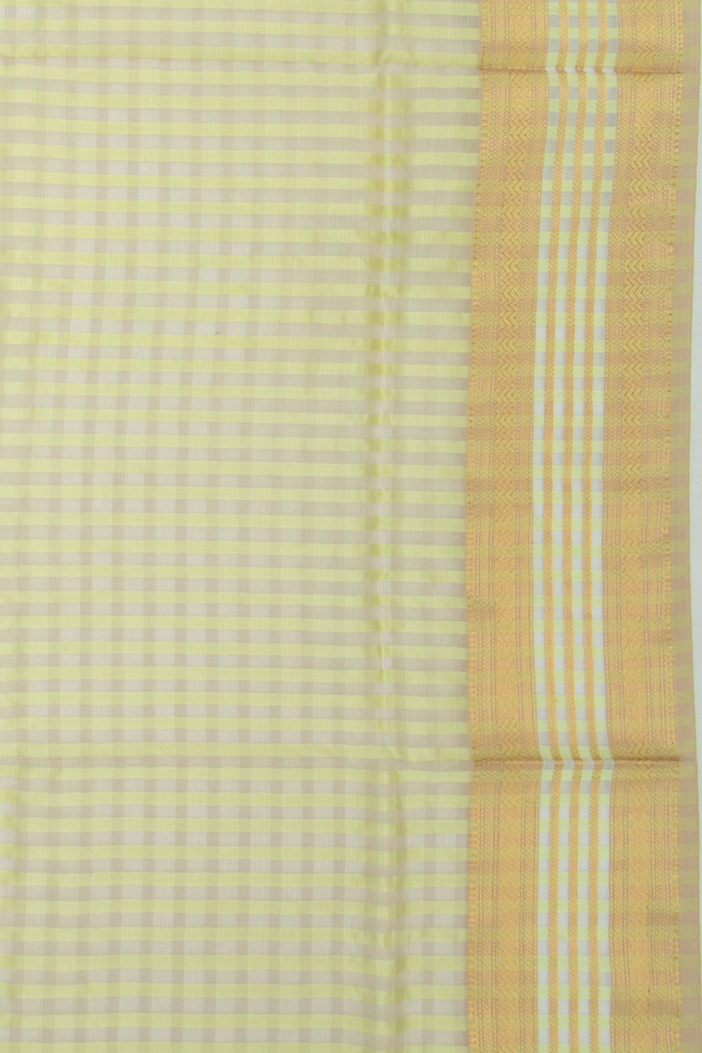 Maheshwari Cotton Checks Green Saree