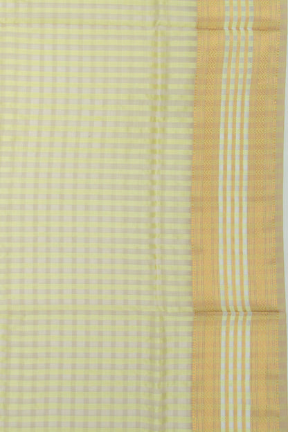 Maheshwari Cotton Checks Green Saree