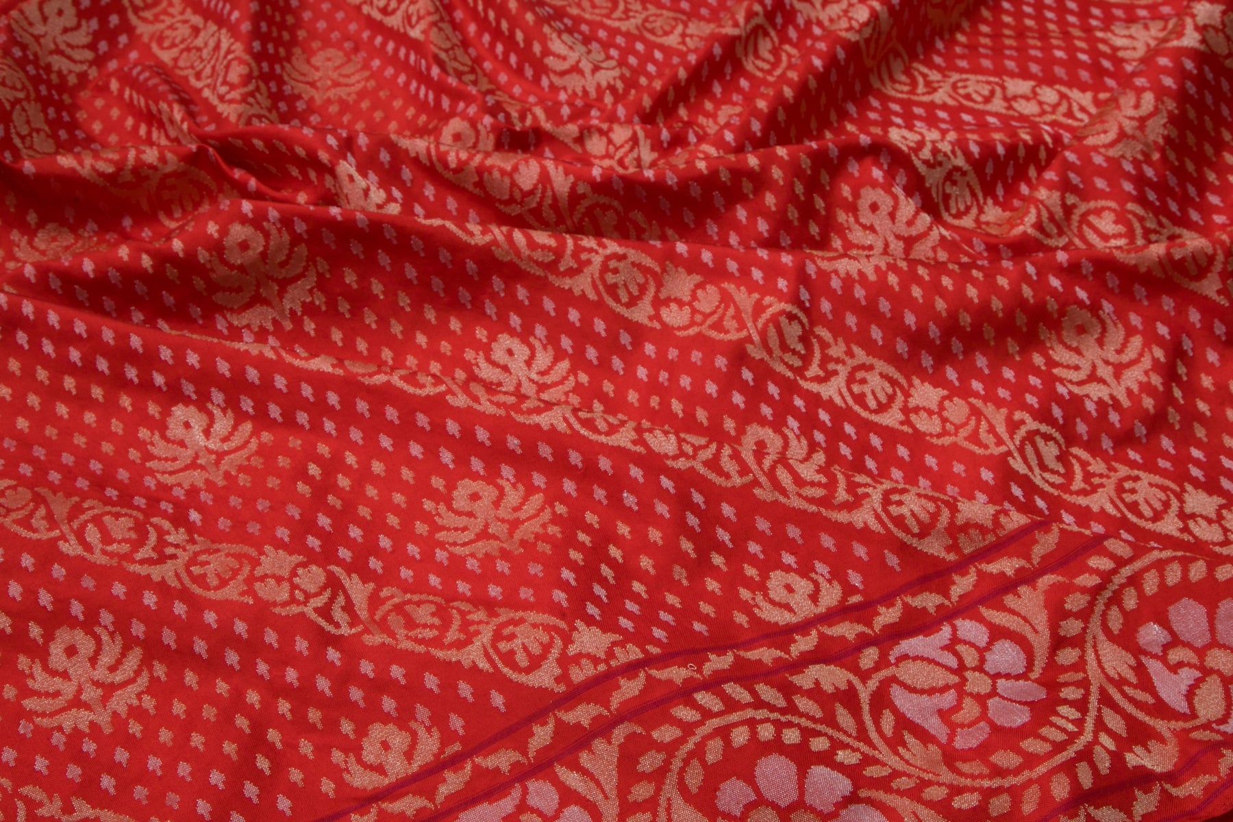Banarasi Silk Jamdani Red Saree