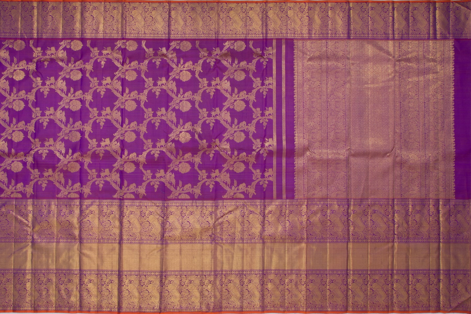 Kanchipuram Silk Oosi Lines And Jaal Purple Saree/4732789_3.jpg