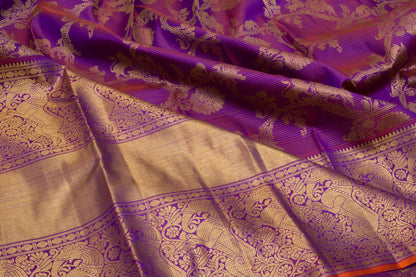Kanchipuram Silk Oosi Lines And Jaal Purple Saree/4732789_4.jpg