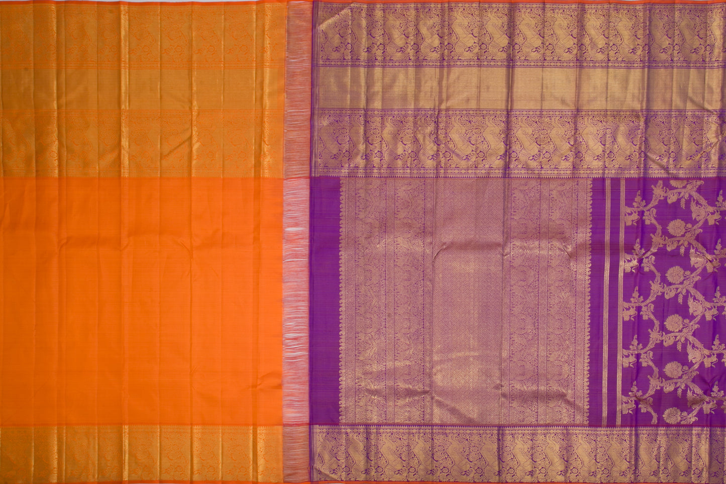 Kanchipuram Silk Oosi Lines And Jaal Purple Saree/4732789_6.jpg