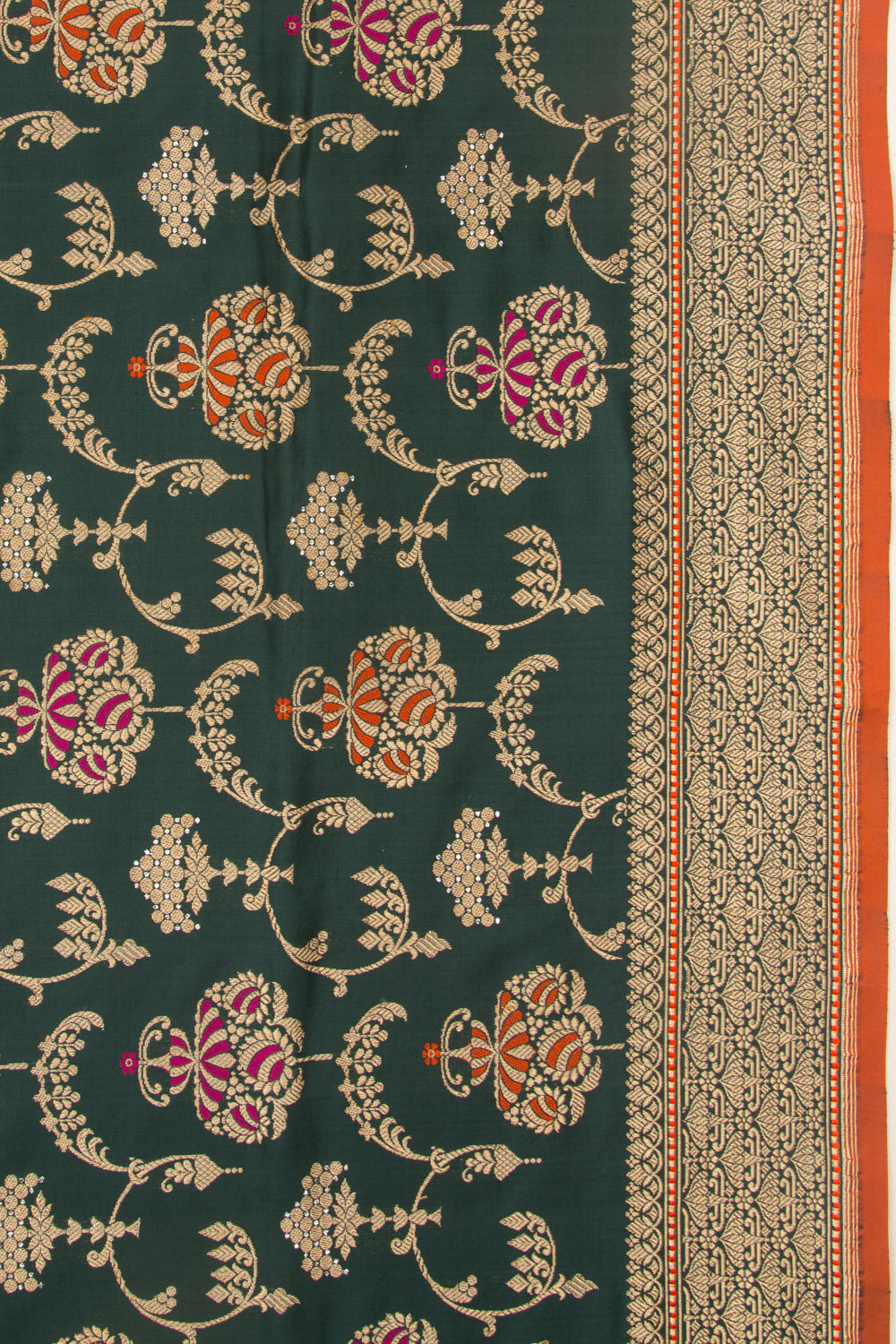 Banarasi Silk Kadwa Jaal Green Saree