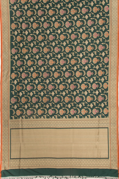 Banarasi Silk Kadwa Jaal Green Saree