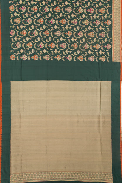 Banarasi Silk Kadwa Jaal Green Saree