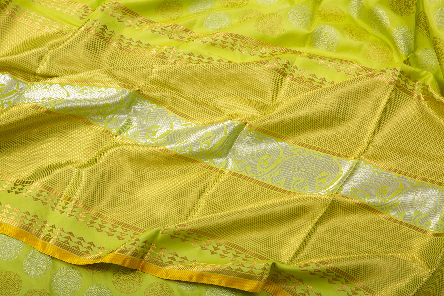 Kanchipuram Silk Butta Pastel Green Saree