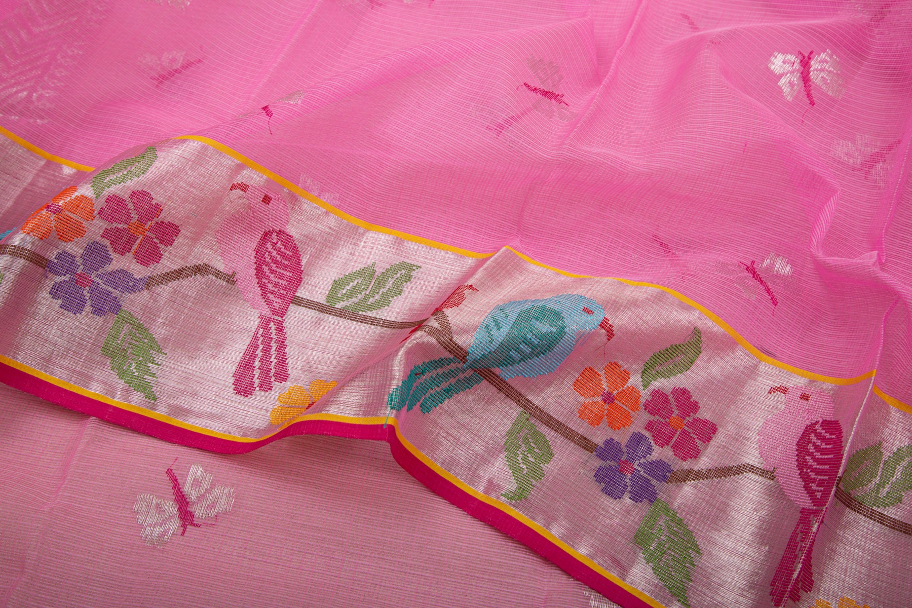Kota Silk Butta Pink Saree