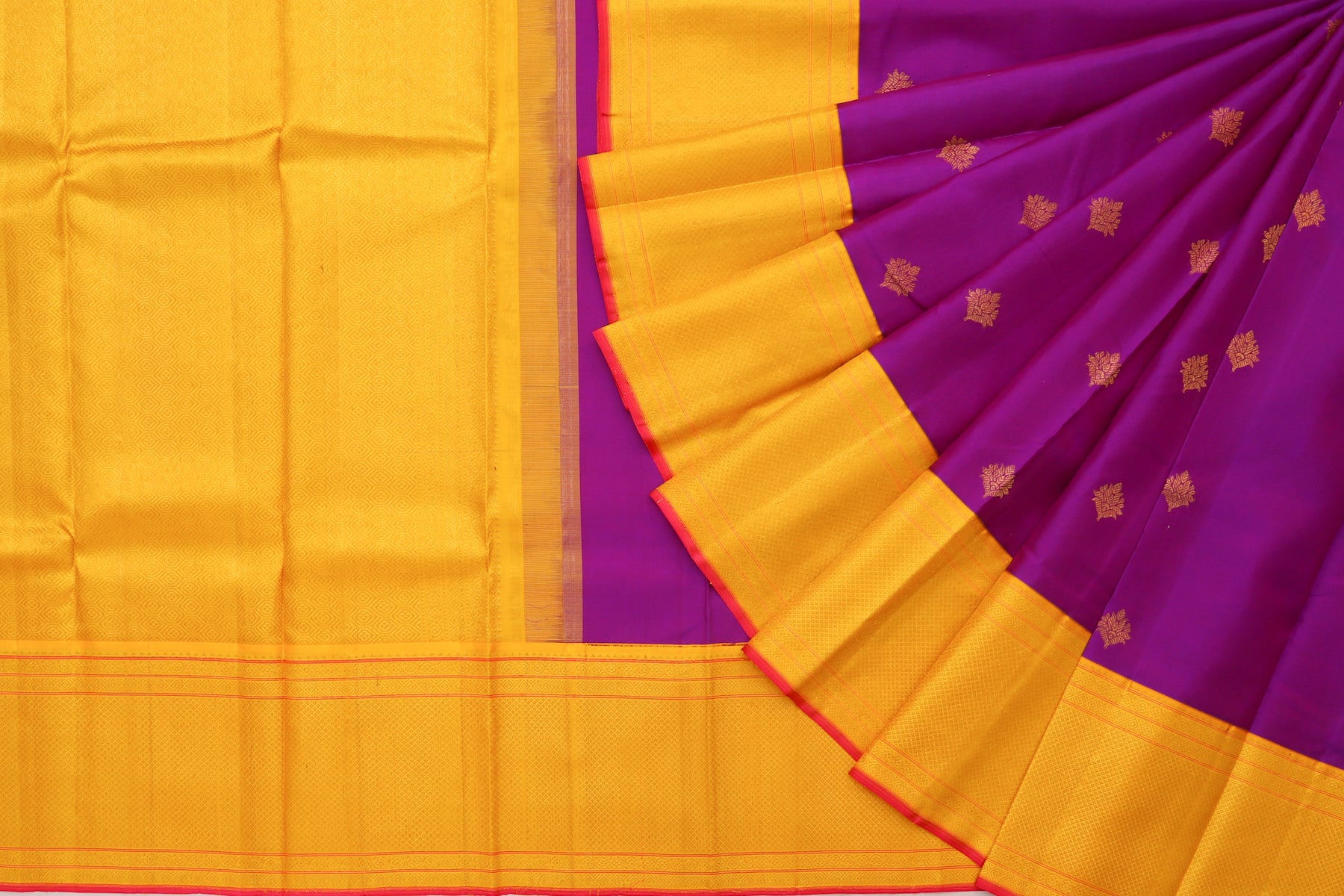 Kanchipuram Silk Butta Purple Saree