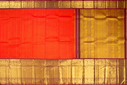 Kanchipuram Silk Brocade Red Saree