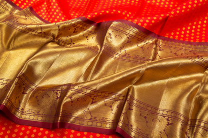 Kanchipuram Silk Brocade Red Saree