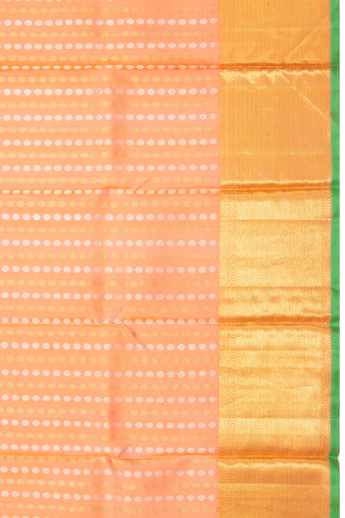 Kanchipuram Silk Brocade Dual Tone Pink And Orange Dupatta