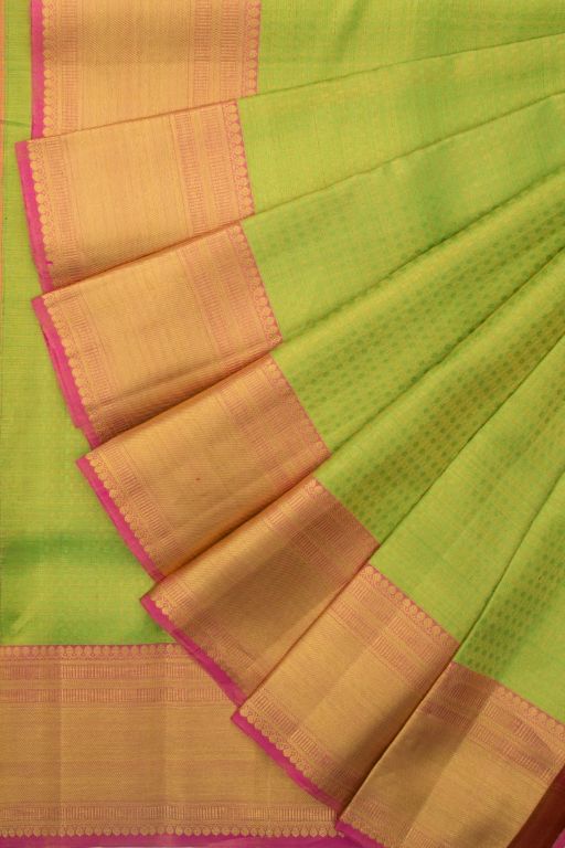 Kanchipuram Silk Tissue Brocade Green Saree