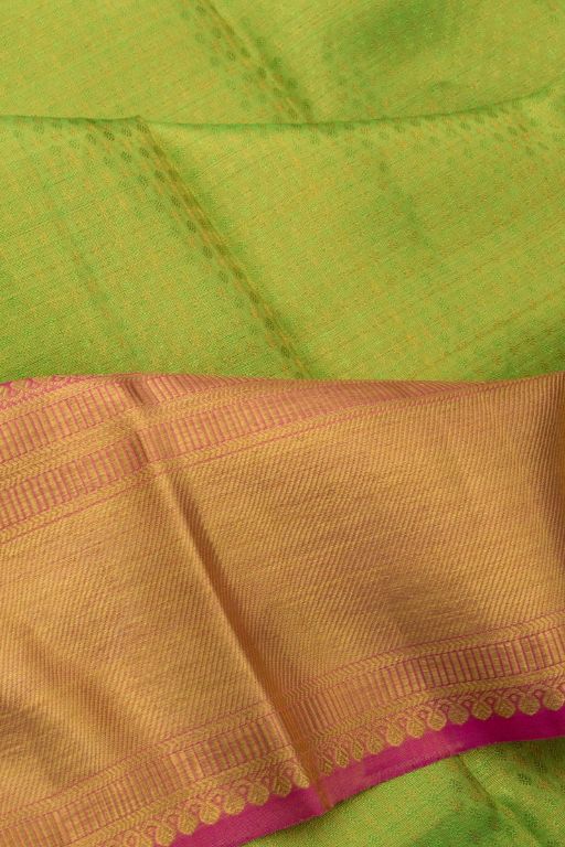 Kanchipuram Silk Tissue Brocade Green Saree