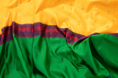 Kanchipuram Silk Twill Butta Yellow Saree