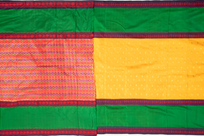 Kanchipuram Silk Twill Butta Yellow Saree
