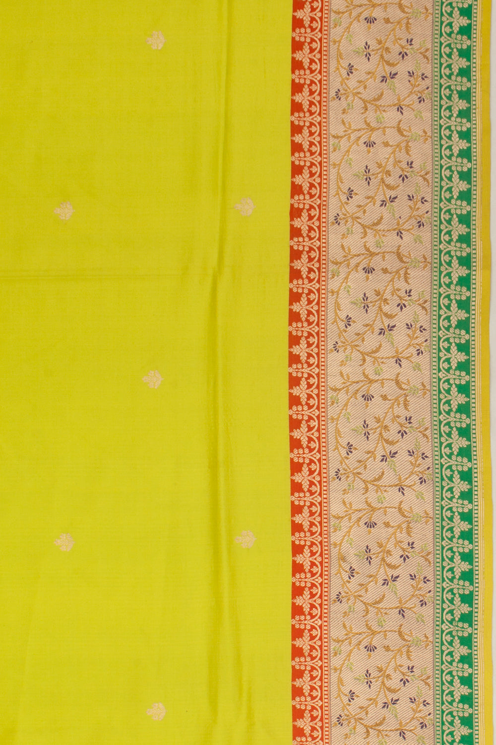 Banarasi Silk Butta Green Saree