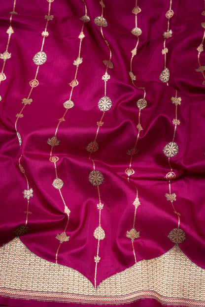 Banarasi Silk Kadwa Brocade Purple Saree