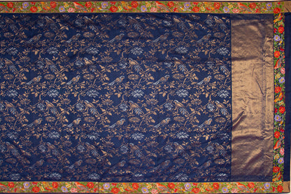 Uppada Silk Jamdani Royal Blue Saree