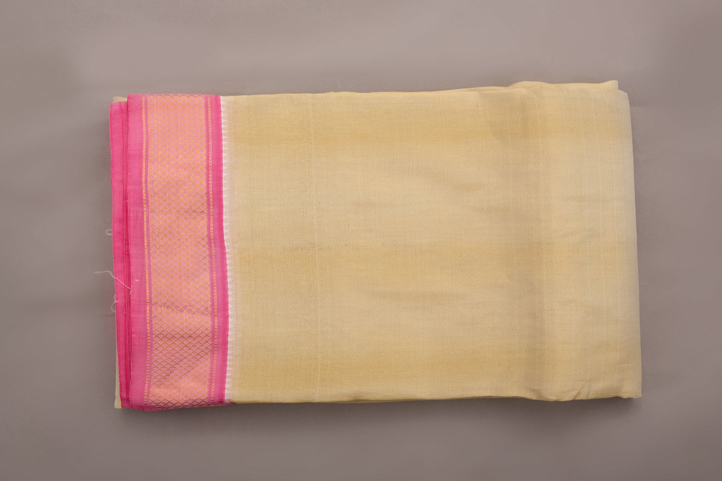 Kanchipuram Pure Silk Tissue Plain Gold Dhoti