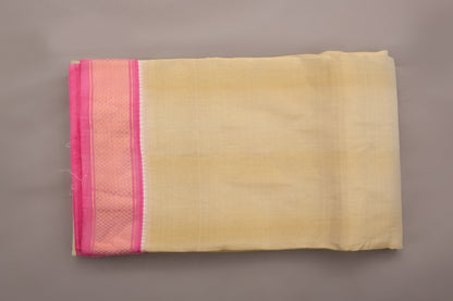 Kanchipuram Pure Silk Tissue Plain Gold Dhoti