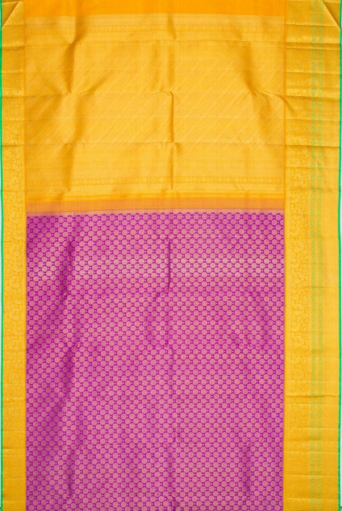 Kanchipuram Silk Brocade Purple Saree