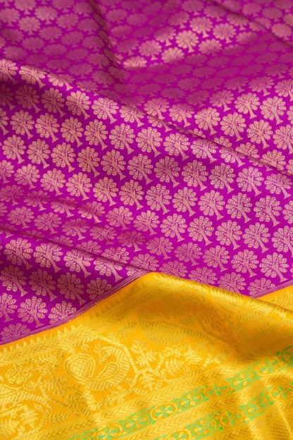 Kanchipuram Silk Brocade Purple Saree