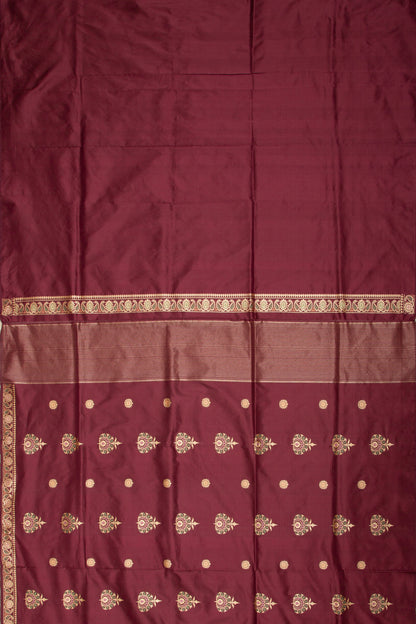 Banarasi Silk Butta Burgundy Saree