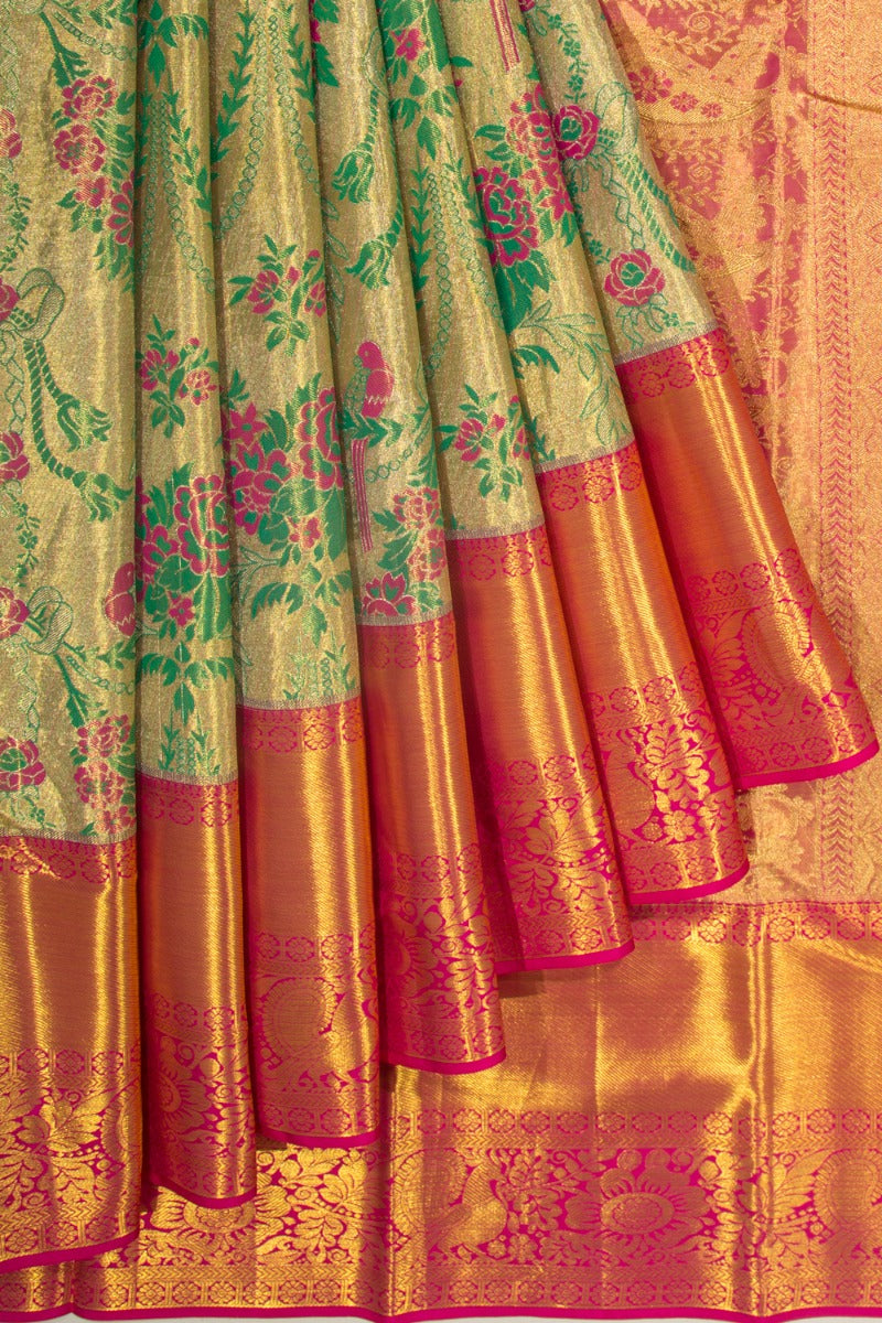 Taranga Kanchi Silk Tissue Gold Saree