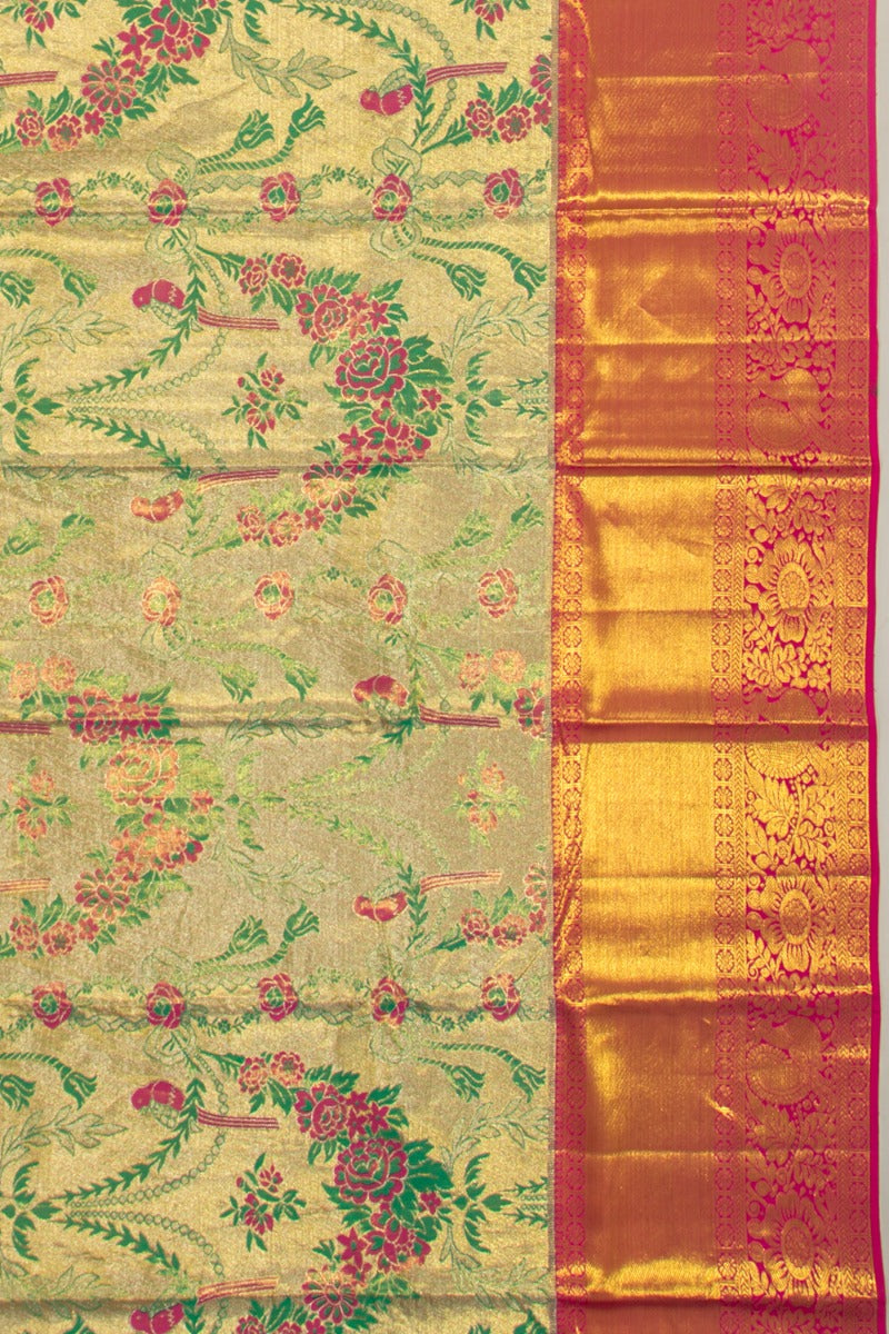 Taranga Kanchi Silk Tissue Gold Saree