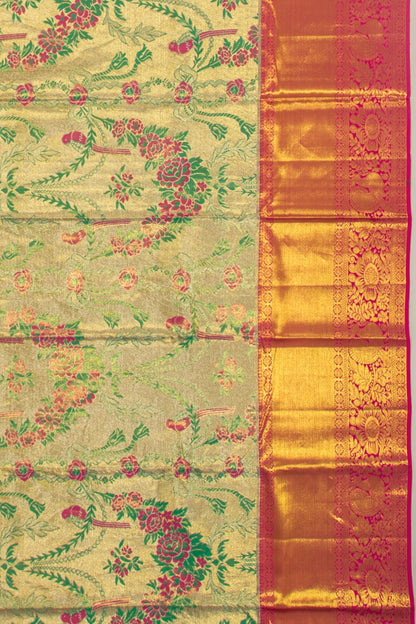 Taranga Kanchi Silk Tissue Gold Saree