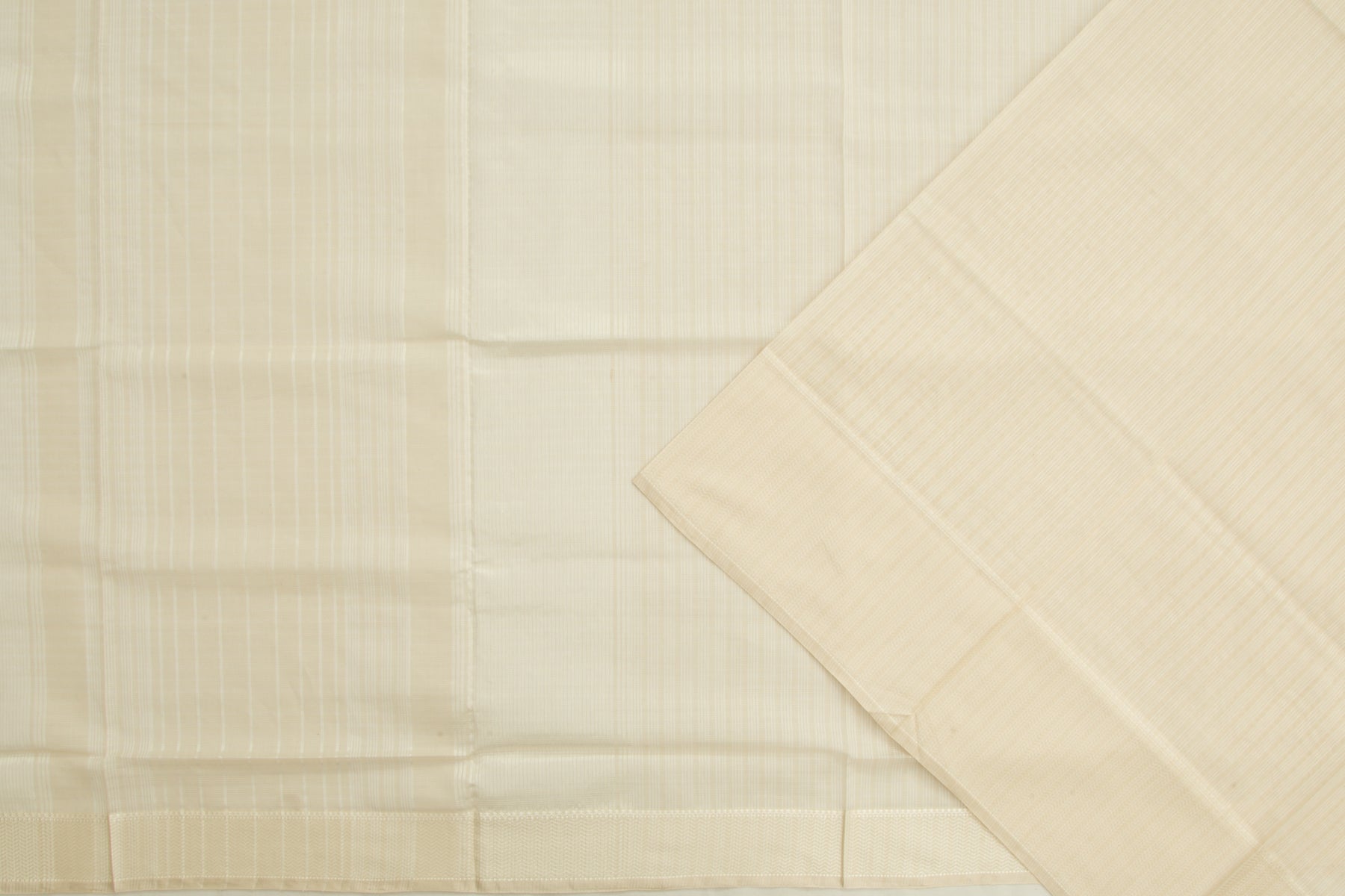 Maheshwari Cotton Plain Cream Saree