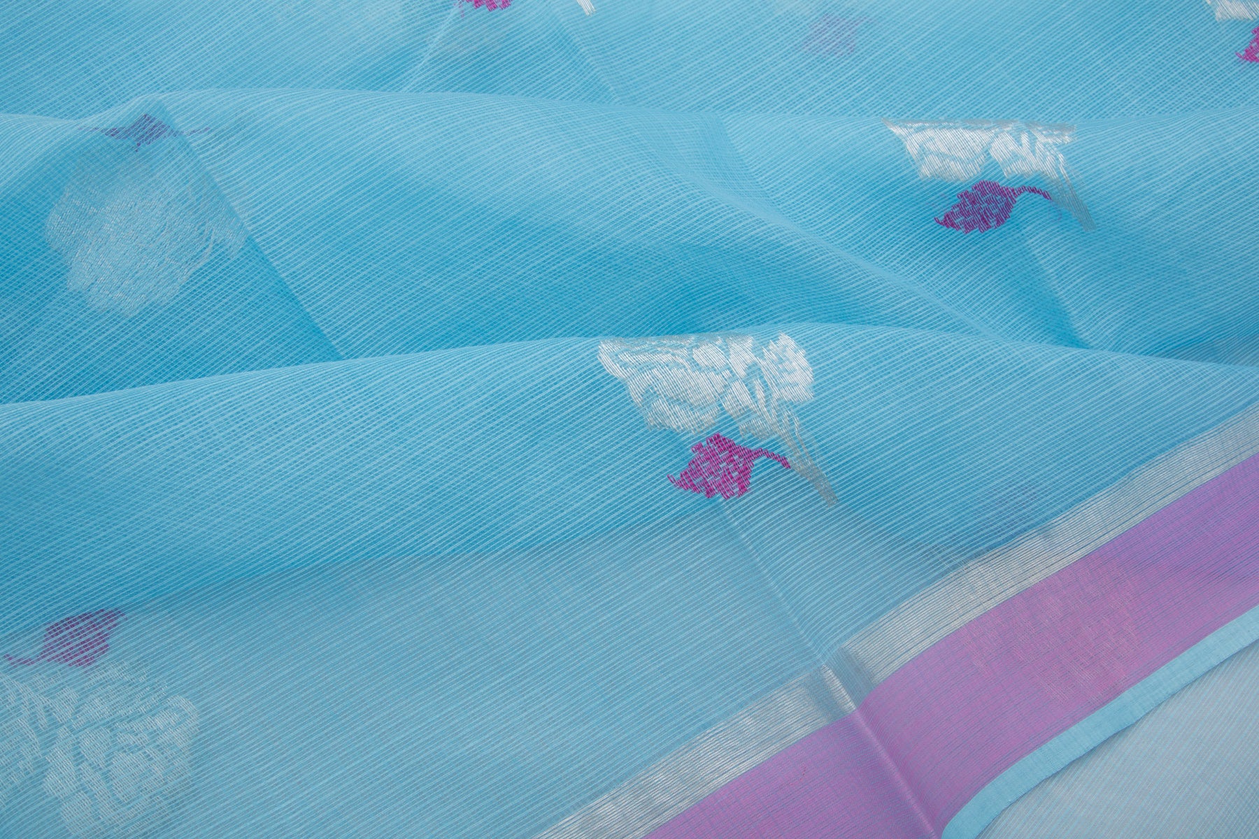 Kota Silk Butta Sky Blue Saree