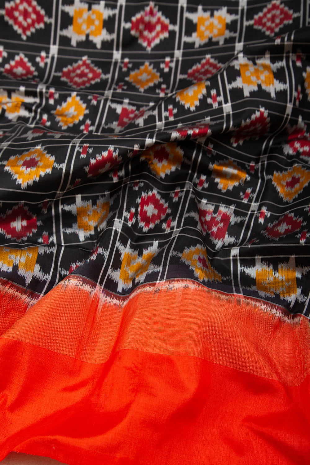 Pochampally Silk Ikat Black Dupatta