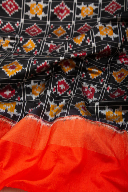 Pochampally Silk Ikat Black Dupatta