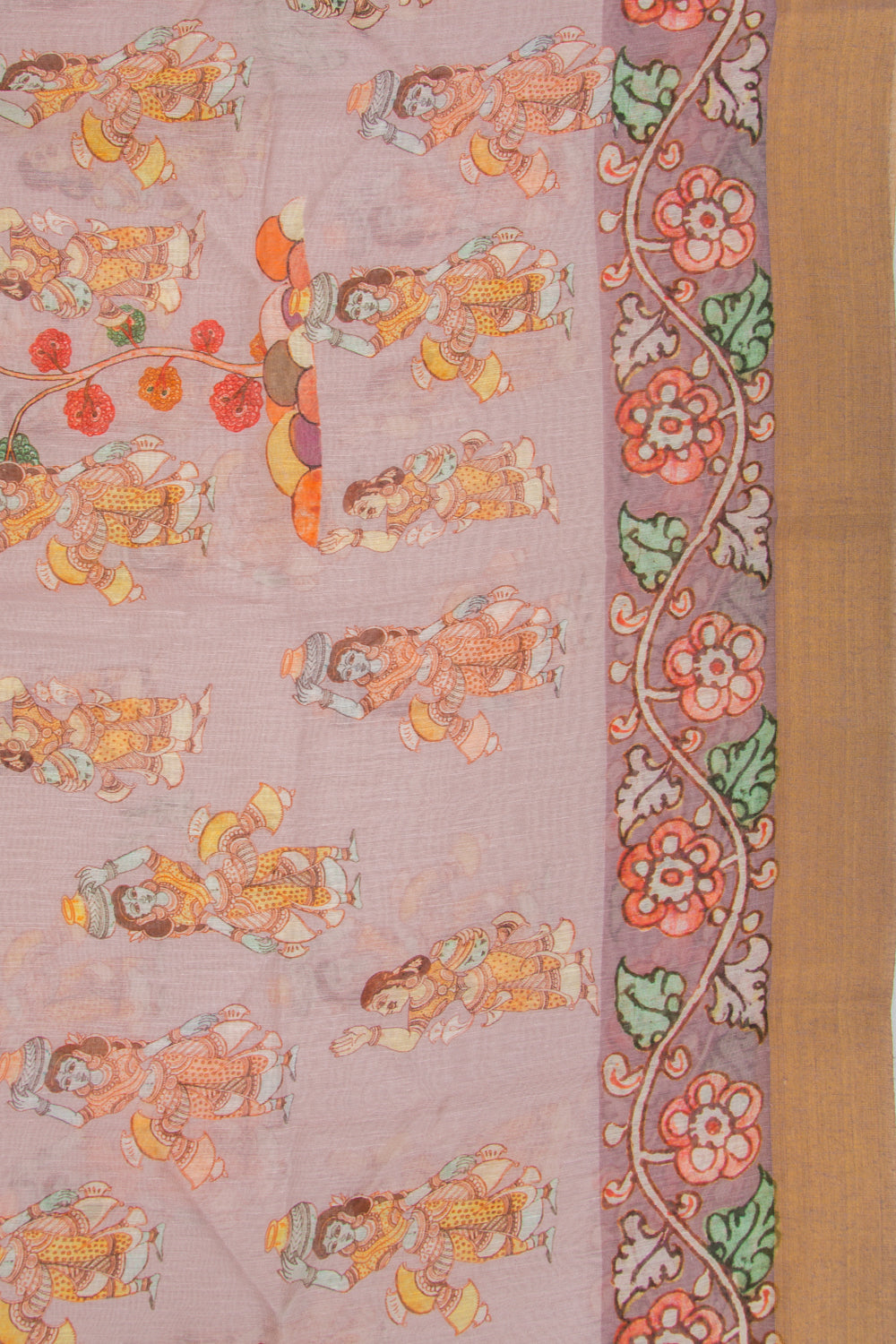 Linen Printed Lilac Saree