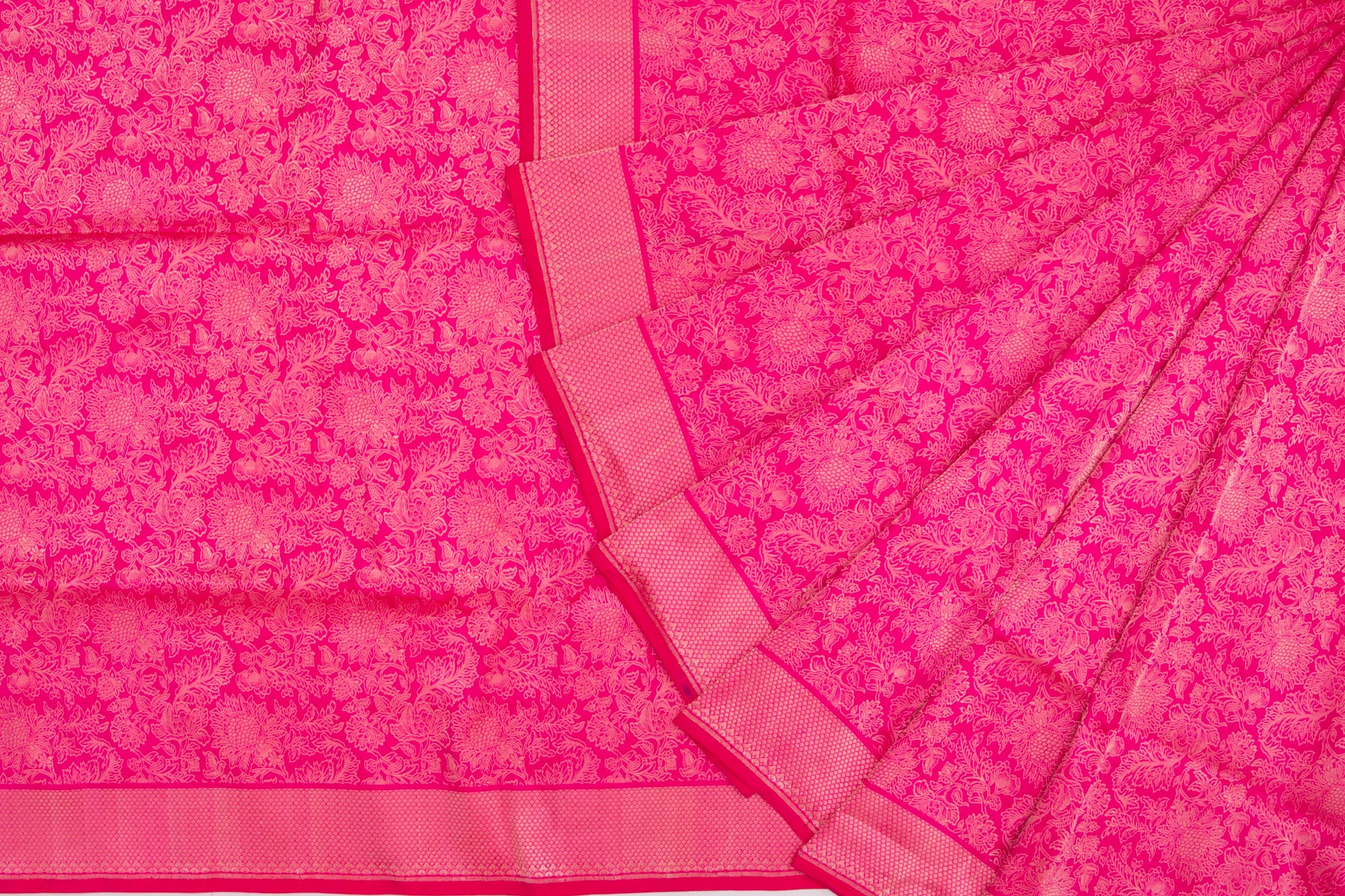 Banarasi Silk Jaal Pink Saree